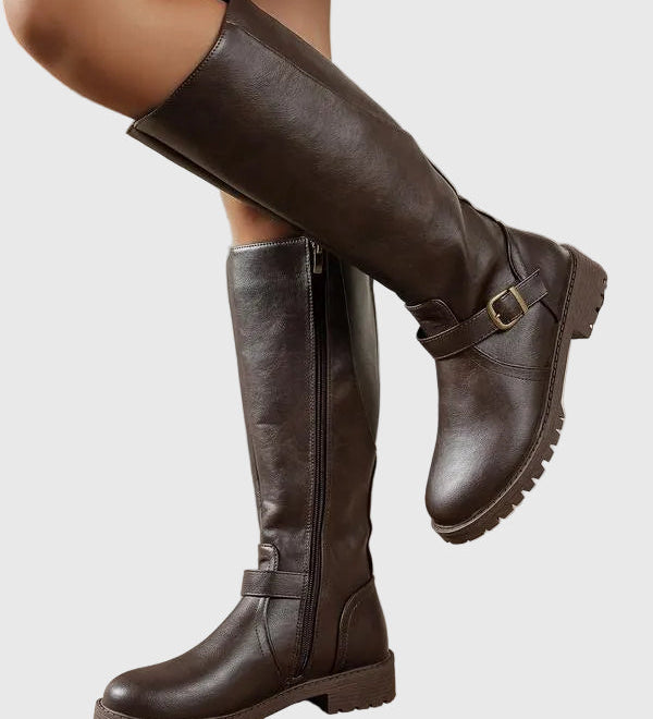 Elsie - Elegáns női csizma alacsony sarkú